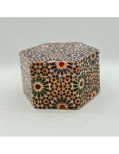 Caja hexagonal pequeña- Mosaicos Alhambra