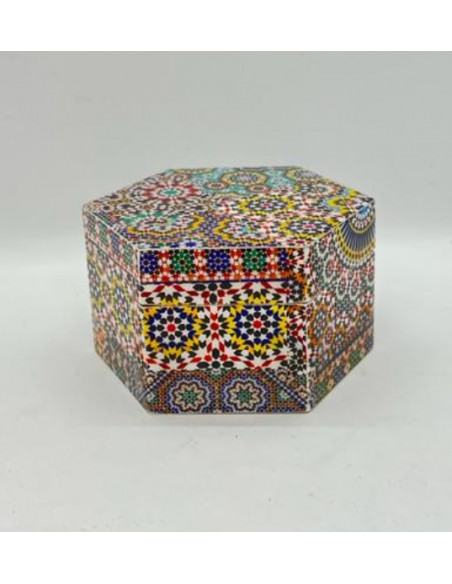 Caja hexagonal pequeña- Mosaicos Alhambra