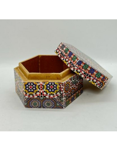 Caja hexagonal pequeña- Mosaicos...
