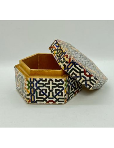 Caja hexagonal pequeña- Mosaicos...