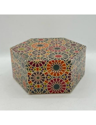 Large hexagonal Taracea design wooden...