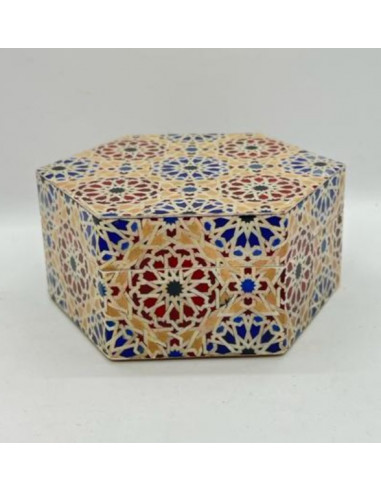 Caja hexagonal grande- Mosaicos Alhambra