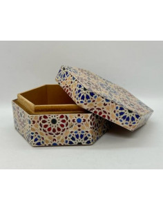 Large hexagonal Taracea design wooden box - The Mosaics... 2
