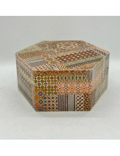 Large hexagonal Taracea design wooden box - The Mosaics...