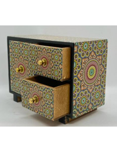 3 drawer Tarace design wooden jewellery box - The Mosaics... 2