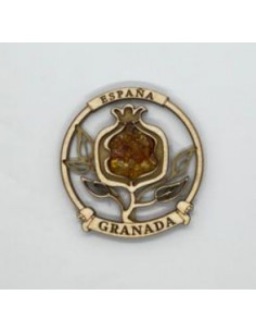 Imán de ambar Granada fruta redonda