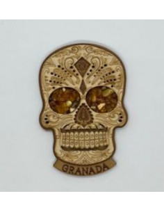 Imán de ámbar Calavera