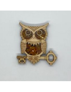 Imán de ámbar Búho