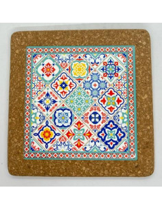 Ceramic and cork trivet – Arabesques