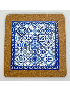 Ceramic and cork trivet – Arabesques